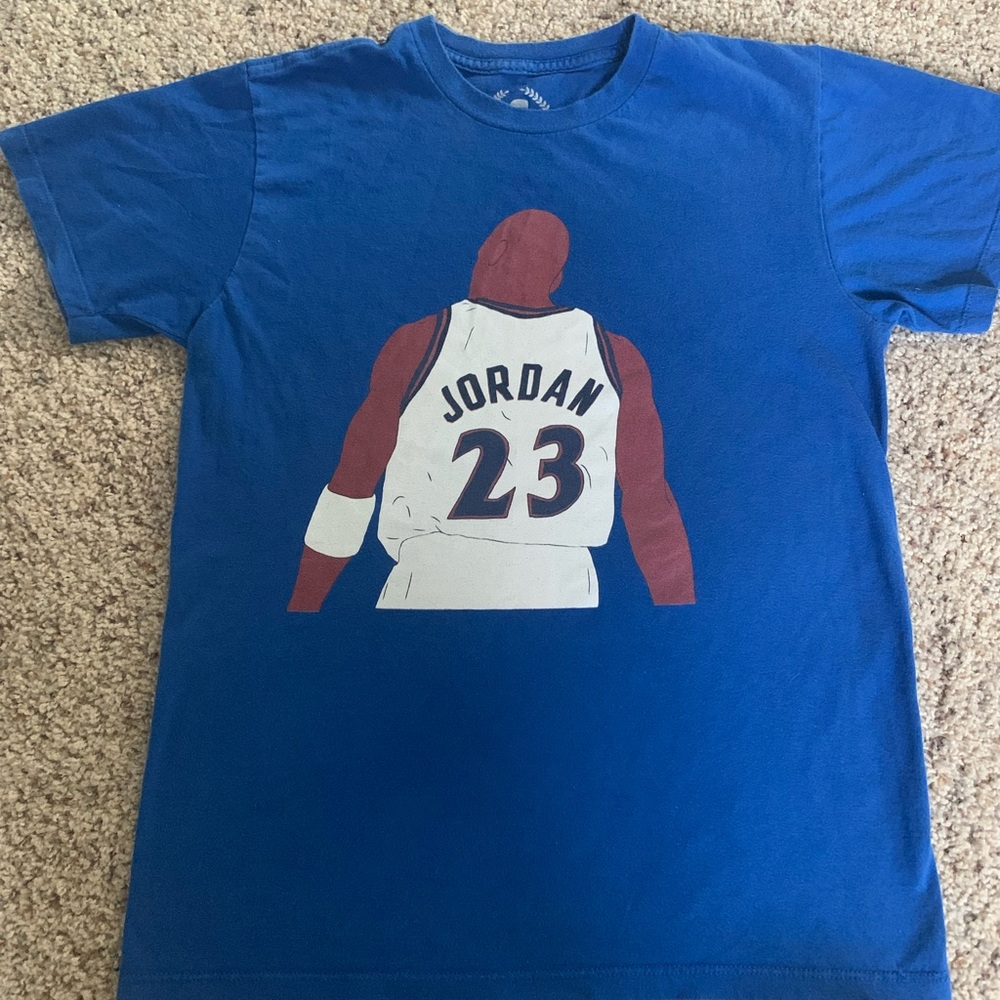 Teepublic Jordan small tshirt blue